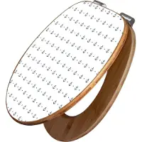 Banjado Design WC Sitz Bambus Absenkautomatik -Kleine Anker - Toilettendeckel mit Absenkautomatik Holz/hochwertiger Bambus Klodeckel/WC-Sitz für alle gängigen Toiletten [TDB2 12560]