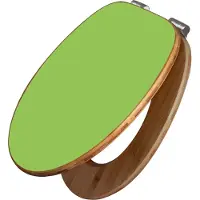 Banjado Design WC Sitz Bambus Absenkautomatik -Limettengrün - Toilettendeckel mit Absenkautomatik Holz/hochwertiger Bambus Klodeckel/WC-Sitz für alle gängigen Toiletten [TDB2-0016]