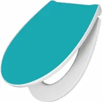 Banjado Premium Toilettendeckel Mit Absenkautomatik WC-Sitz Soft Close Hygienischer Klodeckel Duroplast Mit Motiv Türkis