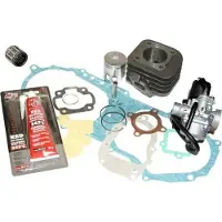 Untimero 70cc Racing Zylinder KIT VERGASER KOMPLETT für MALAGUTI Centro Yesterday 2T 50 Zylinderkit