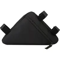 Gistuch Fahrrad Rahmentasche, Dreieckige Top-Tube Tasche mit Schnellverschluss, Werkzeugtasche für Sattel & Rahmen, Schwarz
