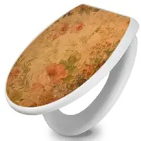 Banjado Toilettendeckel Mit Absenkautomatik WC-Sitz Soft Close Weiß Hygienischer Duroplast Leichte Montage Mit Motiv Blumen Antik