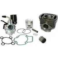 Untimero 70cc Sport Zylinder KIT VERGASER E-Choke Set für Piaggio NRG 50 MC2 Extreme H2O Zylinderkit