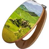 Banjado Design WC Sitz Bambus Absenkautomatik -Toskana - Toilettendeckel mit Absenkautomatik Holz/hochwertiger Bambus Klodeckel/WC-Sitz für alle gängigen Toiletten [TDB2 12316]
