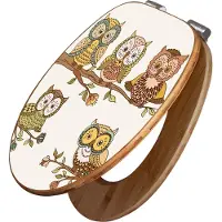 Banjado Design WC Sitz Bambus Absenkautomatik -Zehn-Augen-Prinzip - Toilettendeckel mit Absenkautomatik Holz/hochwertiger Bambus Klodeckel/WC-Sitz für alle gängigen Toiletten [TDB2 11173]