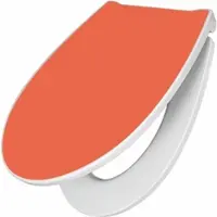 Banjado Premium Toilettendeckel Mit Absenkautomatik WC-Sitz Soft Close Hygienischer Klodeckel Duroplast Mit Motiv Orange