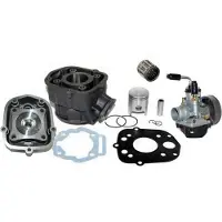 Untimero 70cc Sport Zylinder KIT Kopf VERGASER 21mm für DERBI GPR Nude 50 abBj06 H2O Zylinderkit
