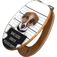 Banjado Design WC Sitz Bambus Absenkautomatik -Bad Dog Jack Russel - Toilettendeckel mit Absenkautomatik Holz/hochwertiger Bambus Klodeckel/WC-Sitz für alle gängigen Toiletten [TDB2 10652]