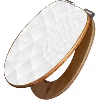 Banjado Design WC Sitz Bambus Absenkautomatik -Nautilus - Toilettendeckel mit Absenkautomatik Holz/hochwertiger Bambus Klodeckel/WC-Sitz für alle gängigen Toiletten [TDB2 12529]