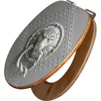 Banjado Design WC Sitz Bambus Absenkautomatik -Eisentor - Toilettendeckel mit Absenkautomatik Holz/hochwertiger Bambus Klodeckel/WC-Sitz für alle gängigen Toiletten [TDB2 10045]