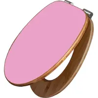 Banjado Design WC Sitz Bambus Absenkautomatik -Rose - Toilettendeckel mit Absenkautomatik Holz/hochwertiger Bambus Klodeckel/WC-Sitz für alle gängigen Toiletten [TDB2-0014]