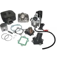 Untimero 50ccm Zylinder KIT Kopf VERGASER KOMPLETT für Generic Race 50 2TAKT Zylinderkit
