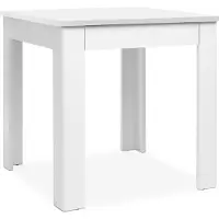 Freiraum Esstisch >Oslo< mit Schublade, in Weiß - 80x77x80cm (BxHxT)