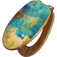 Banjado Design WC Sitz Bambus Absenkautomatik -Patina - Toilettendeckel mit Absenkautomatik Holz/hochwertiger Bambus Klodeckel/WC-Sitz für alle gängigen Toiletten [TDB2 12077]