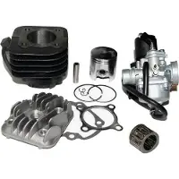 Untimero 70cc Racing Zylinder KIT Kopf VERGASER Set für Yamaha WHY 50 Breeze MINARELLI Zylinderkit