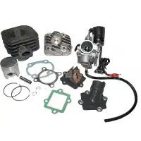 Untimero 50ccm Zylinder KIT Kopf VERGASER KOMPLETT für SUPERBYKE Powerband 50 Zylinderkit