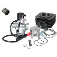 Untimero 70cc Racing Zylinder KIT VERGASER ECHOKE Set für Piaggio Zip 50 Base Fast Rider Zylinderkit