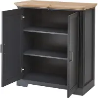 Innostyle Kommodenserie Jasmin - Türenkommode Graphit & Artisan Eiche – zwei Türen, Breite ca. 93 cm