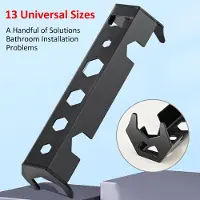 Gistuch 12 Größen Multifunktions-Waschtischschlüssel, Waschbecken, Wasserhahn, Sanitärrohr-Werkzeuge, Klempner, universelle Reparatur und Installation unter Set für Küche, Badezimmer, enge Räume