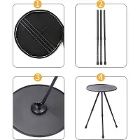 Gistuch Mini-Tisch, tragbar, für Tee, Kaffee, Schreibtisch, Stativ für Camping, Wandern, Rucksackreisen, Angeln