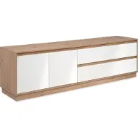 Freiraum Lowboard >Phoenix< in Nachbildung Artisan Oak / weiß - 175x50,5x40cm (BxHxT)