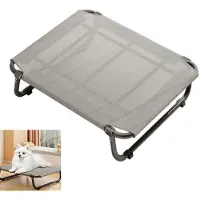 Slyrun Erhöhtes faltbares Hundebett - Robust, atmungsaktiv & feuchtigkeitsbeständig | 61x50x13 cm | Hahnentrittmuster | Für alle Jahreszeiten