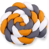 BellaFurn Geflochtener Cacot-Stoßfänger XXL – Baby-Bettumschlag – atmungsaktiv und sicher – 100 % Baumwolle