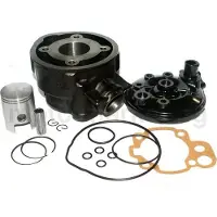 Untimero 50 CCM Zylinder KOLBEN KIT Kopf KOMPLETT für Aprilia RS 50 EXTREMA bis05 SCHWARZ Zylinderkit