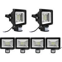 Greenmigo 6pcs 30W LED Strahler mit Bewegungsmelder Warmweiß