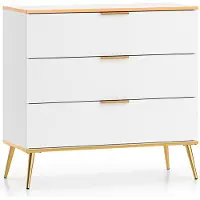 Petits-meubles Kommode Zora mit 3 Schubladen, Weiß, 92cm