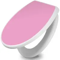 Banjado Toilettendeckel Mit Absenkautomatik WC-Sitz Soft Close Weiß Hygienischer Duroplast Leichte Montage Mit Motiv Rose