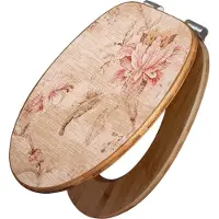 Banjado Design WC Sitz Bambus Absenkautomatik -Verschwindend - Toilettendeckel mit Absenkautomatik Holz/hochwertiger Bambus Klodeckel/WC-Sitz für alle gängigen Toiletten [TDB2 11508]