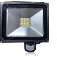 Greenmigo 50W LED Fluter SMD Strahler mit PIR Bewegungsmelder,120° Fluter IP65 Wasserdicht Aluminiumkörper Schwarz Warmweiß