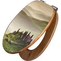 Banjado Design WC Sitz Bambus Absenkautomatik -Toscana - Toilettendeckel mit Absenkautomatik Holz/hochwertiger Bambus Klodeckel/WC-Sitz für alle gängigen Toiletten [TDB2 10433]