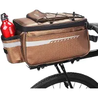Topchances 8L Fahrradtasche , Gepäckträgertasche wasserdichte Fahrrad Hinter Gepäckträgertasche Kameratasche Satteltaschen für Fahrräder , Kameratasche für Reisen(Gold)
