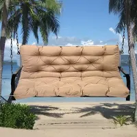 Topchances Wasserdicht Bankauflage Sitzkissen & Rückenkissen Polster Auflage für Sitzbank Gartenbank Gartenmöbel Hollywoodschaukeln, 150x100x10cm,Taupe