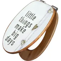Banjado Design WC Sitz Bambus Absenkautomatik -Little Things - Toilettendeckel mit Absenkautomatik Holz/hochwertiger Bambus Klodeckel/WC-Sitz für alle gängigen Toiletten [TDB2 12708]