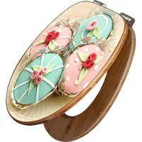 Banjado Design WC Sitz Bambus Absenkautomatik -Cupcakes - Toilettendeckel mit Absenkautomatik Holz/hochwertiger Bambus Klodeckel/WC-Sitz für alle gängigen Toiletten [TDB2 10544]