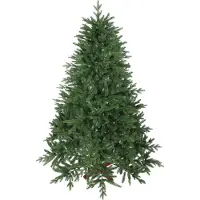 Dopwii Künstlicher Weihnachtsbaum, realistisches Aussehen, klappbare Zweige, Holzsockel
