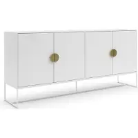Freiraum Sideboard >Asia< in Weiß - 180x82x40cm (BxHxT)