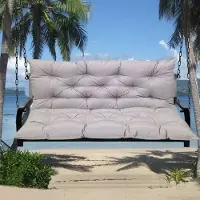 Topchances Wasserdicht Bankauflage Sitzkissen & Rückenkissen Polster Auflage für Sitzbank Gartenbank Gartenmöbel Hollywoodschaukeln, 150x100x10cm,Hellgrau