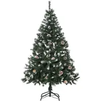 XTEILC Weihnachtsbaum mit 676 Zweige und 41 Zapfen Künstlichen Weihnachten Tannenbaum 180 cm