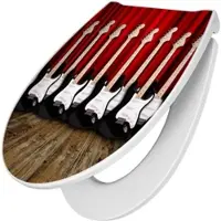 Banjado WC Sitz mit Absenkautomatik D Form Motiv E-Gitarren [TDW3 10653]