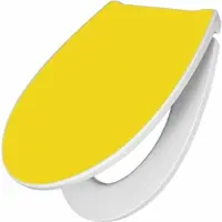 Banjado Premium Toilettendeckel Mit Absenkautomatik WC-Sitz Soft Close Hygienischer Klodeckel Duroplast Mit Motiv Sonnengelb