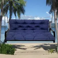 Topchances Wasserdicht Bankauflage Sitzkissen & Rückenkissen Polster Auflage für Sitzbank Gartenbank Gartenmöbel Hollywoodschaukeln, 100x100x10cm,Dunkelblau