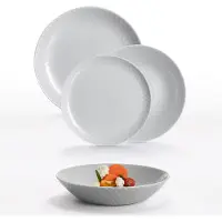 Big Buy Cooking Vajilla Luminarc Pampille Gris Vidrio 18 Piezas