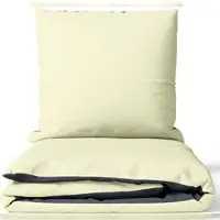 Leonado vicenti Satin Bettwäsche 155x220 cm 100% Baumwolle Beige Luxus Set Uni Wendeseite Anthrazit Kissenbezug 80x80 cm Reißverschluss