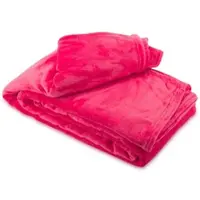 Leonado vicenti Kuscheldecke Rosa 150x200 cm Wolldecke Fleece extra weiche Wohndecke Sofa