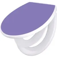 Banjado Familien WC Sitz Mit Absenkautomatik Universeller Klodeckel Mit Kindersitz Hochwertiges Polypropylen Mit Motiv Lavendel