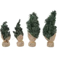 Gistuch 4PCS Künstliche Mini Weihnachtsbaumtisch -Feiertag kleiner Desktop 20 cm 30 cm Wohnkultur